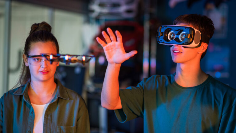teens-doing-experiments-robotics-laboratory-boy-vr-headset-holding-small-drone